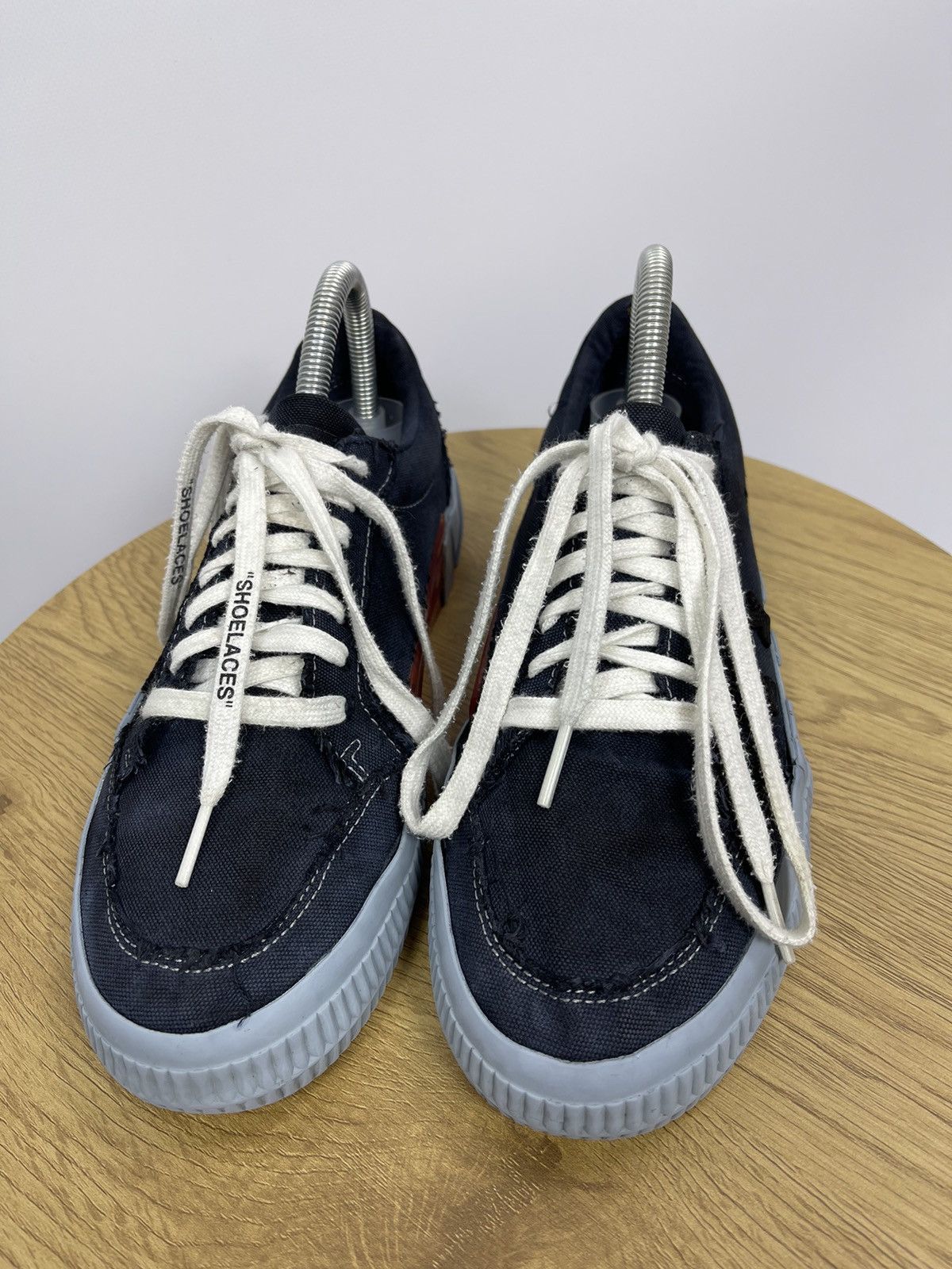 Off-White Off-White Low Vulcanized Sneakers Black Canvas Size EU 39 Size US 7 / EU 40 - 3 Thumbnail