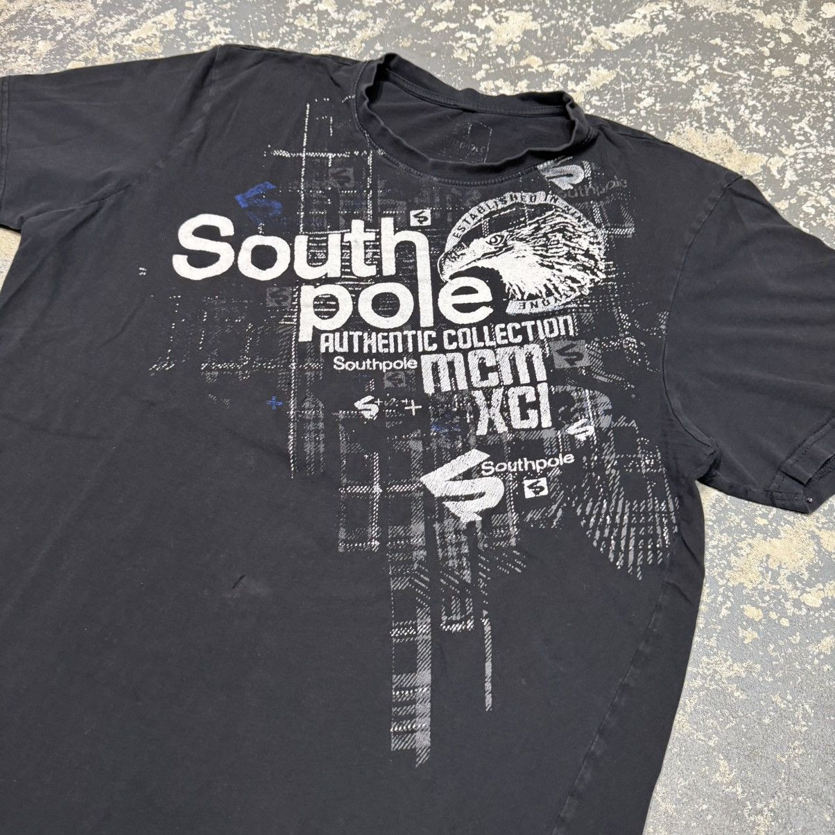 Affliction Vintage South Pole Black Y2K Grunt Grunge Tshirt Size US L / EU 52-54 / 3 - 3 Thumbnail
