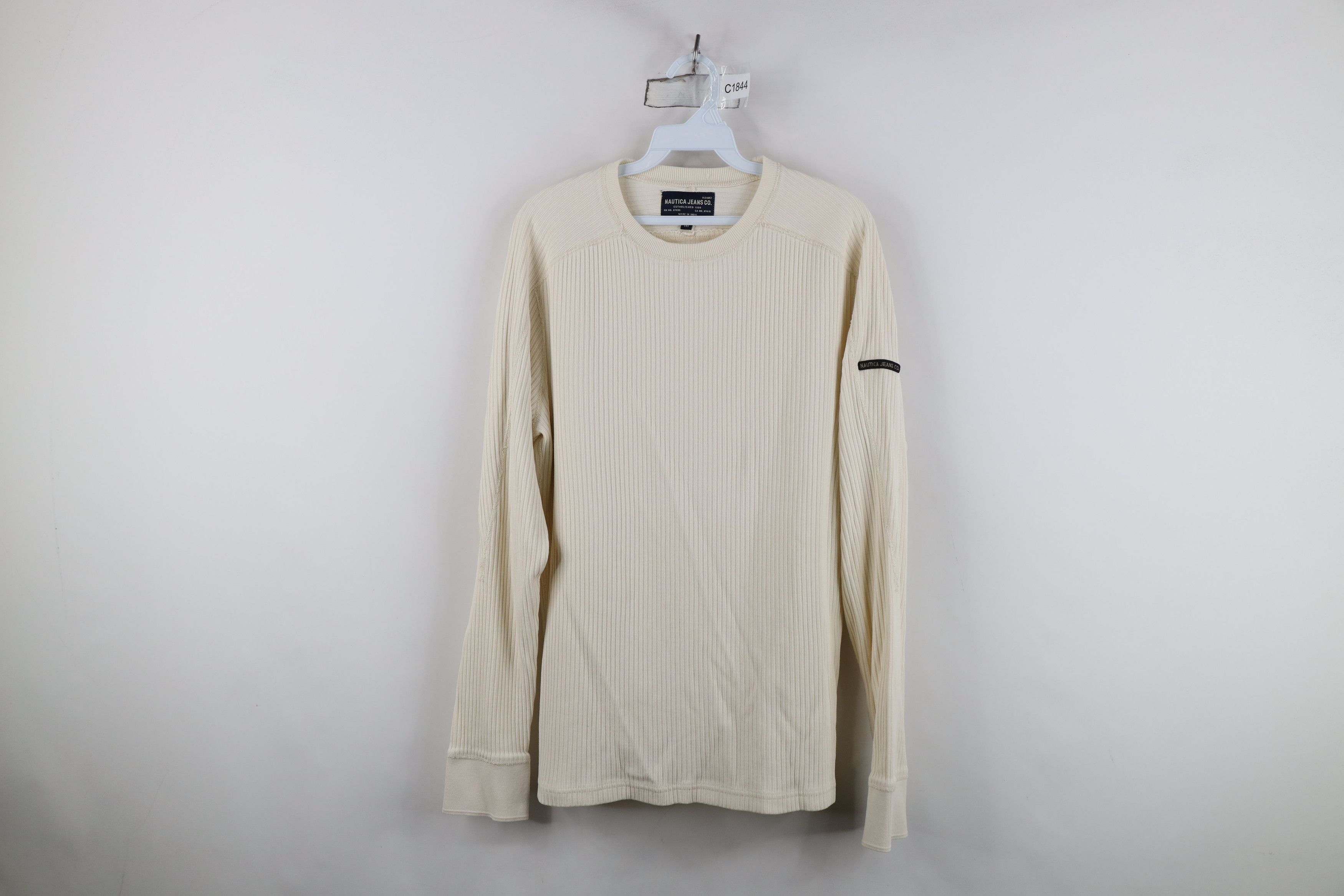 Nautica Vintage 90s Nautica Cotton Ribbed Knit Long Sleeve T-Shirt Size US M / EU 48-50 / 2 - 1 Thumbnail