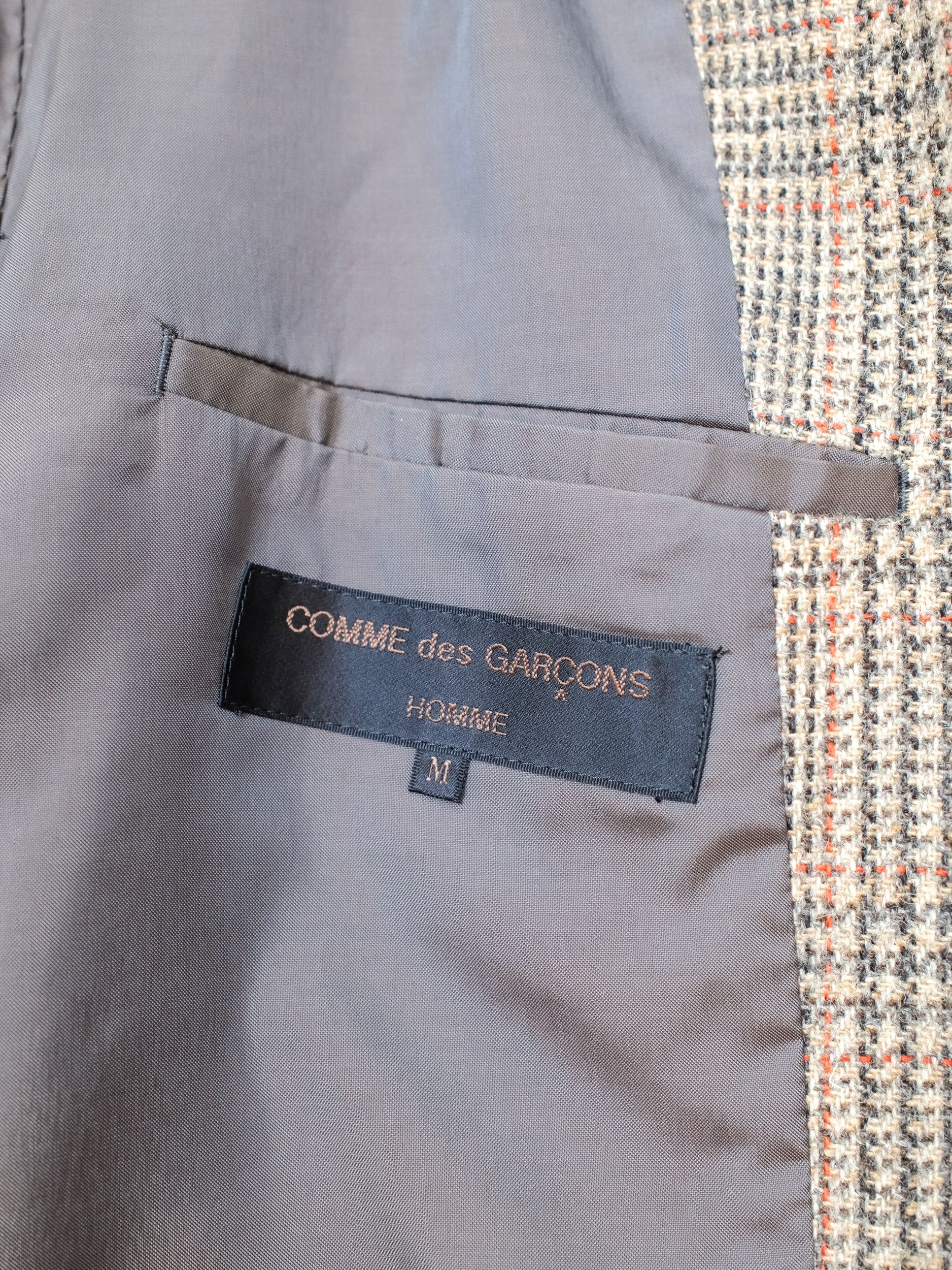 Comme des Garcons Homme 1989 Comme Des Garcons Wool / Leather Blazer Size 40R - 5 Thumbnail