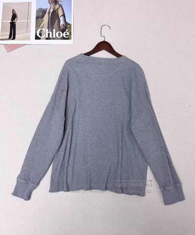 Loewe Loewe Gray Embroidered Logo Long Sleeve Size S / US 4 / IT 40 - 3 Thumbnail