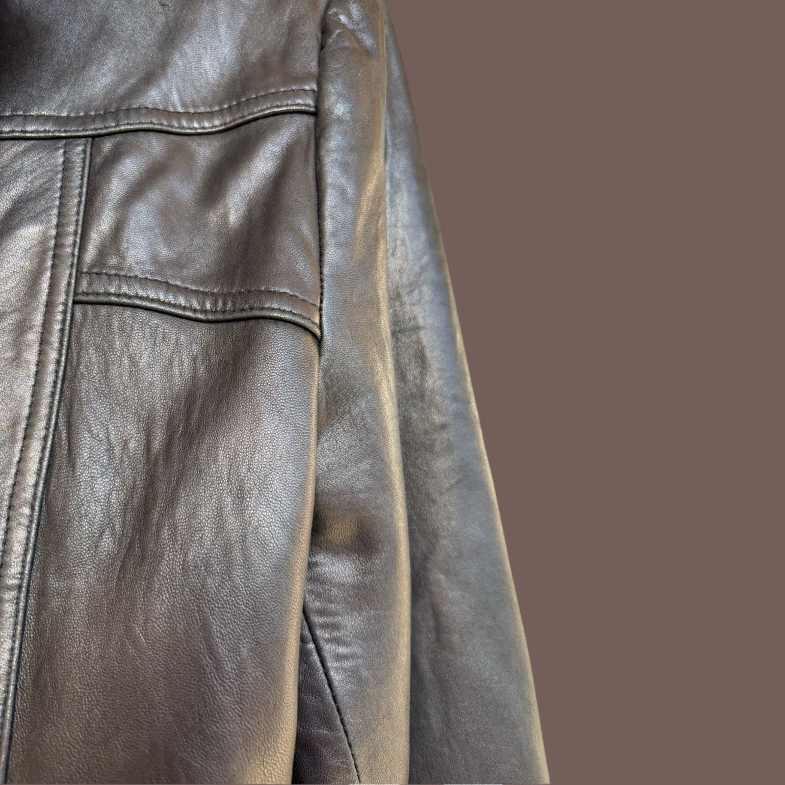Wilsons Leather VTG Leather Jacket | Wilsons Black Real Leather Indie Sleaze Size M / US 6-8 / IT 42-44 - 5 Thumbnail