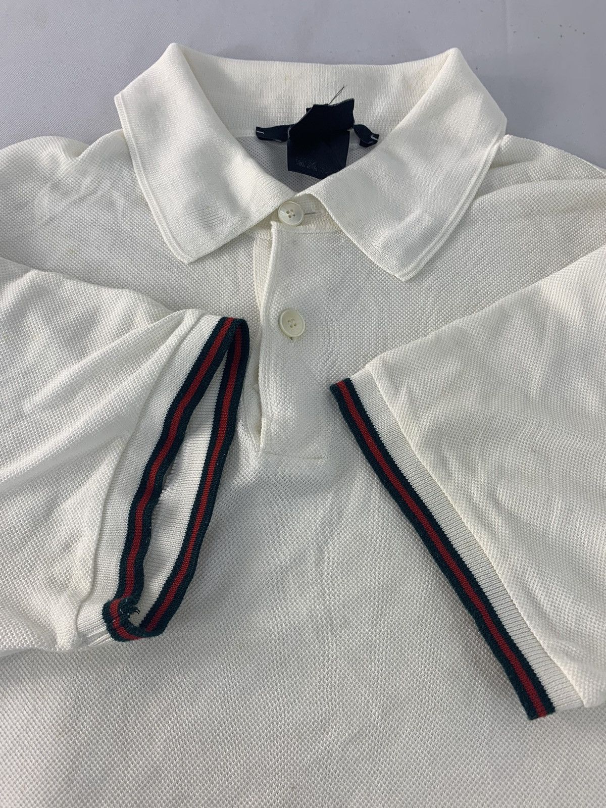 Gucci Hype Gucci White Polo Tee Embroidery G Logo Size US M / EU 48-50 / 2 - 4 Thumbnail