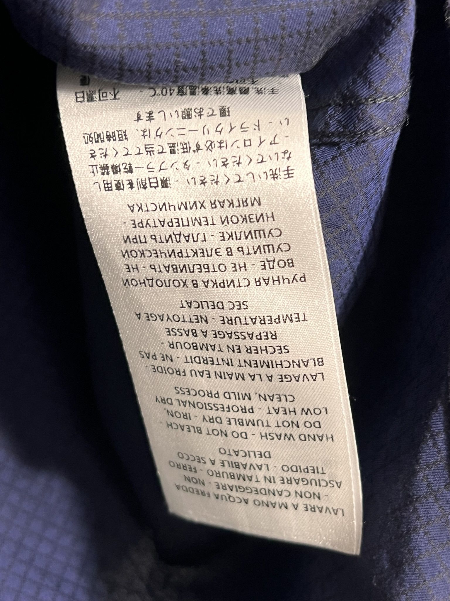 Gucci GUCCI Diamante Long Sleeve Dress Shirt Slim Fit Blue 41/16 Size US M / EU 48-50 / 2 - 7 Thumbnail