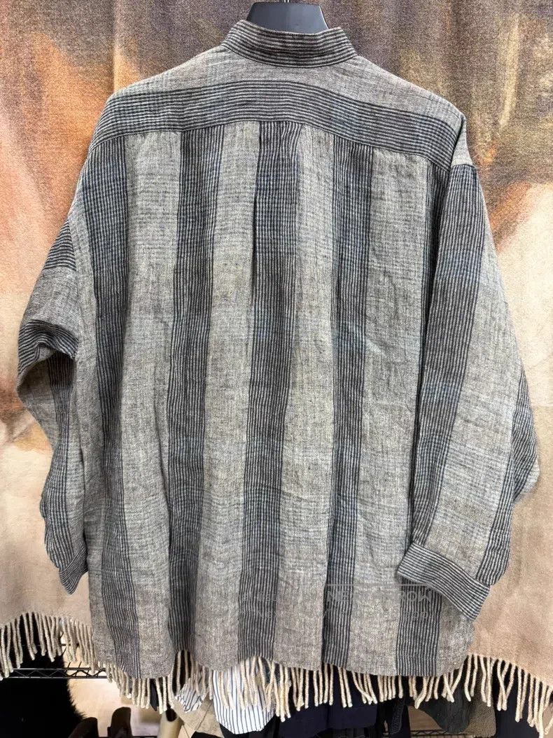 Issey Miyake Issey Miyake Brushed Linen Striped Shirt Size US M / EU 48-50 / 2 - 8 Thumbnail
