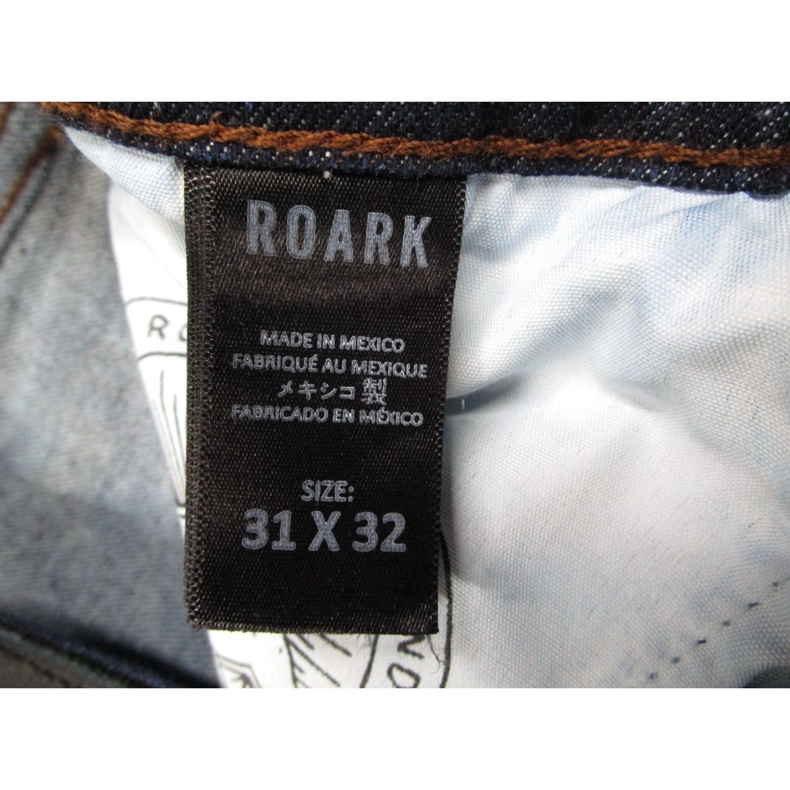Roark Roark Jeans Mens Slim Standard Blue 31x32 Denim Hemp Cotton Polyester Blend Belt Loops Pockets 5-Pocket Size US 31 - 4 Thumbnail