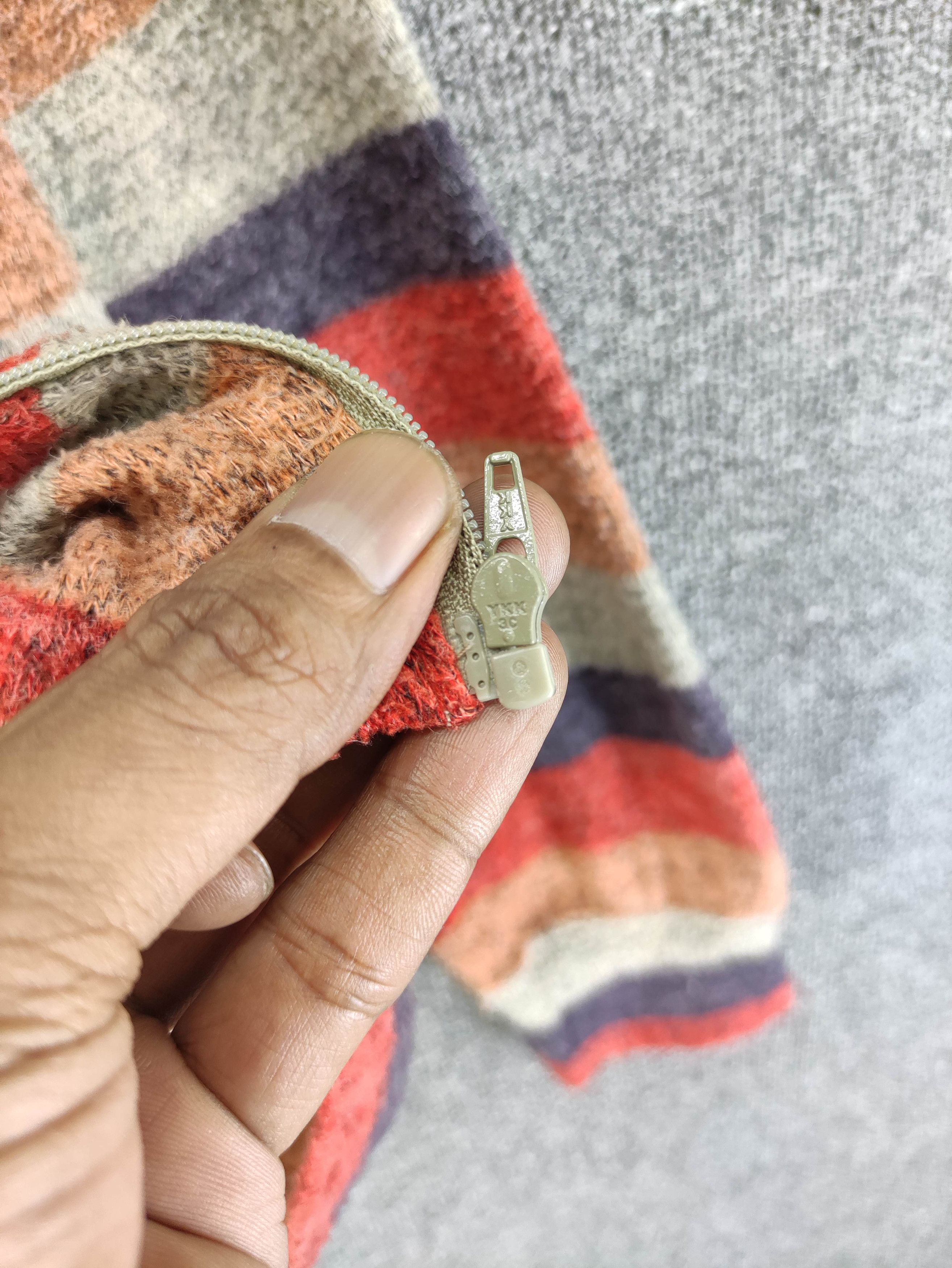 mercibeaucoup Vintage Mercibeaucoup Sweater Fleece Striped Zipper Size S / US 4 / IT 40 - 4 Thumbnail