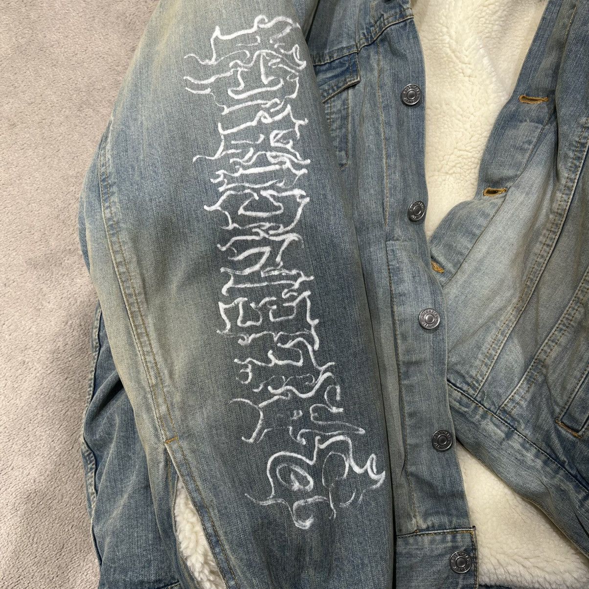Balenciaga Balenciaga Oversized Shearling Denim Jacket Size US XL / EU 56 / 4 - 5 Thumbnail