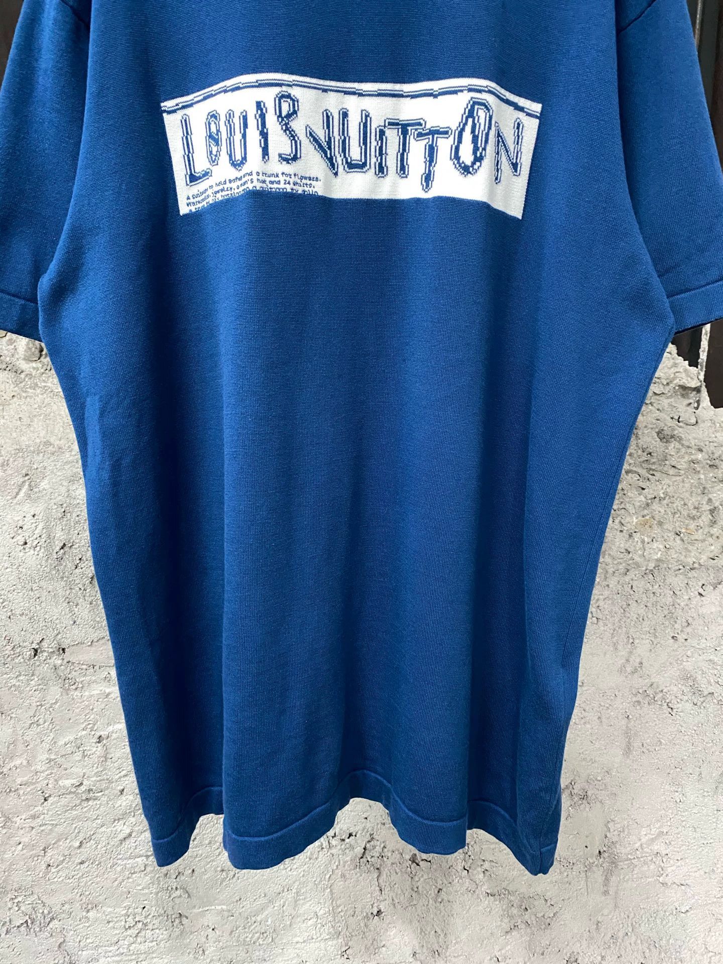 Louis Vuitton LV knit slogan short-sleeve tee L new Size US L / EU 52-54 / 3 - 4 Thumbnail