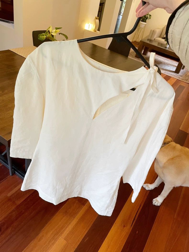 Jil Sander Jil Sander Linen wide top Size XXS / US 00 / IT 34 - 2 Thumbnail