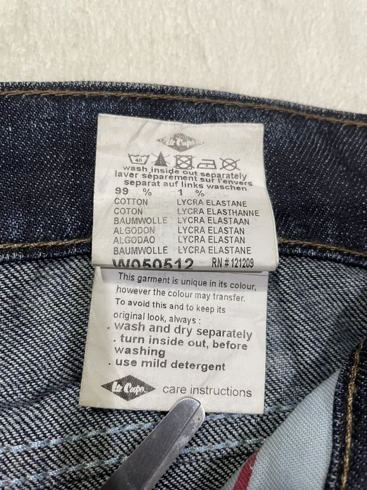 Lee Vintage Lee Cooper Straight Cut Distress Faded Dark Blue Size US 30 / EU 46 - 9 Thumbnail