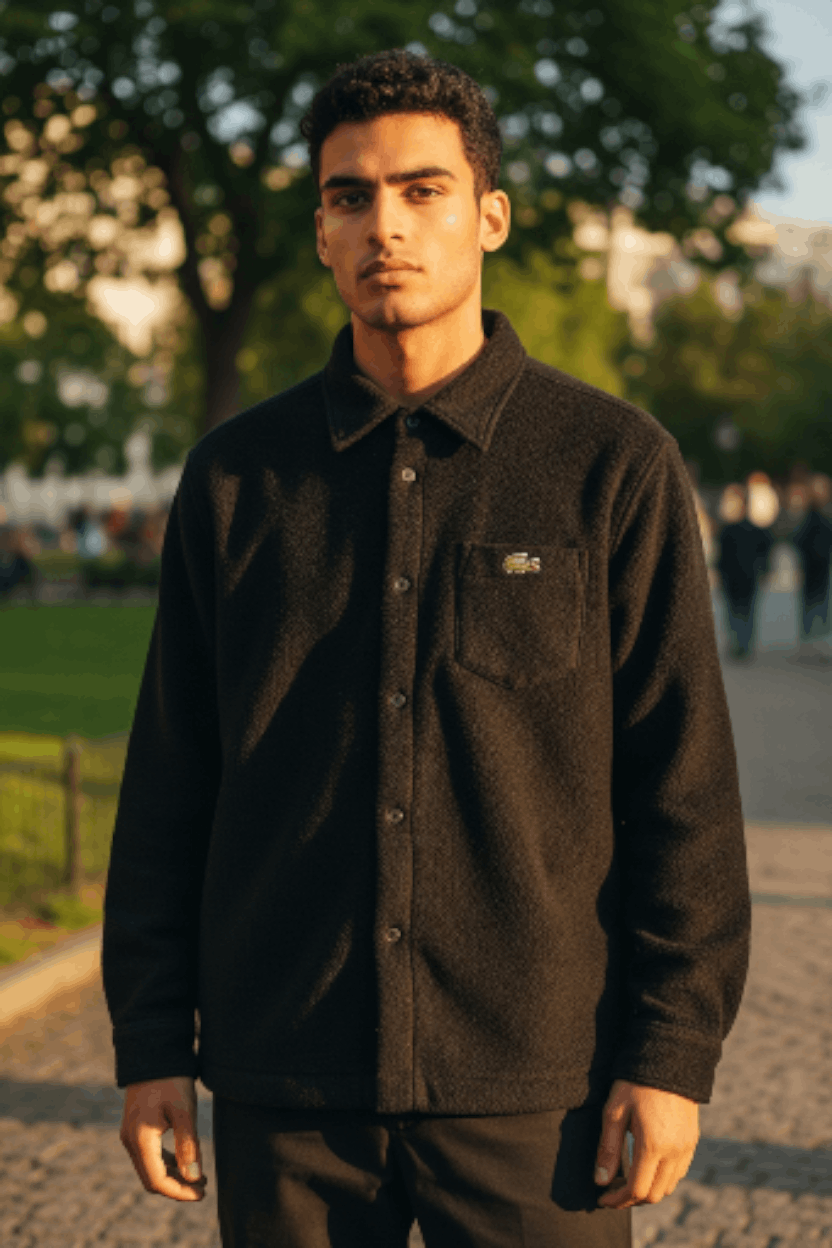 Lacoste Vintage 90's LACOSTE Button Up Fleece Shirt Flannel Cowboy Size US XL / EU 56 / 4 - 2 Thumbnail