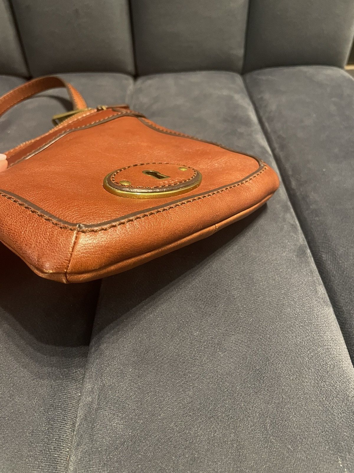 Fossil Fossil Key Per Crossbody Bag Brown Smooth Leather Small Size ONE SIZE - 12 Thumbnail
