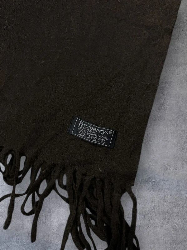 Burberry Vintage Burberry scarf brown logo wool Size ONE SIZE - 2 Thumbnail