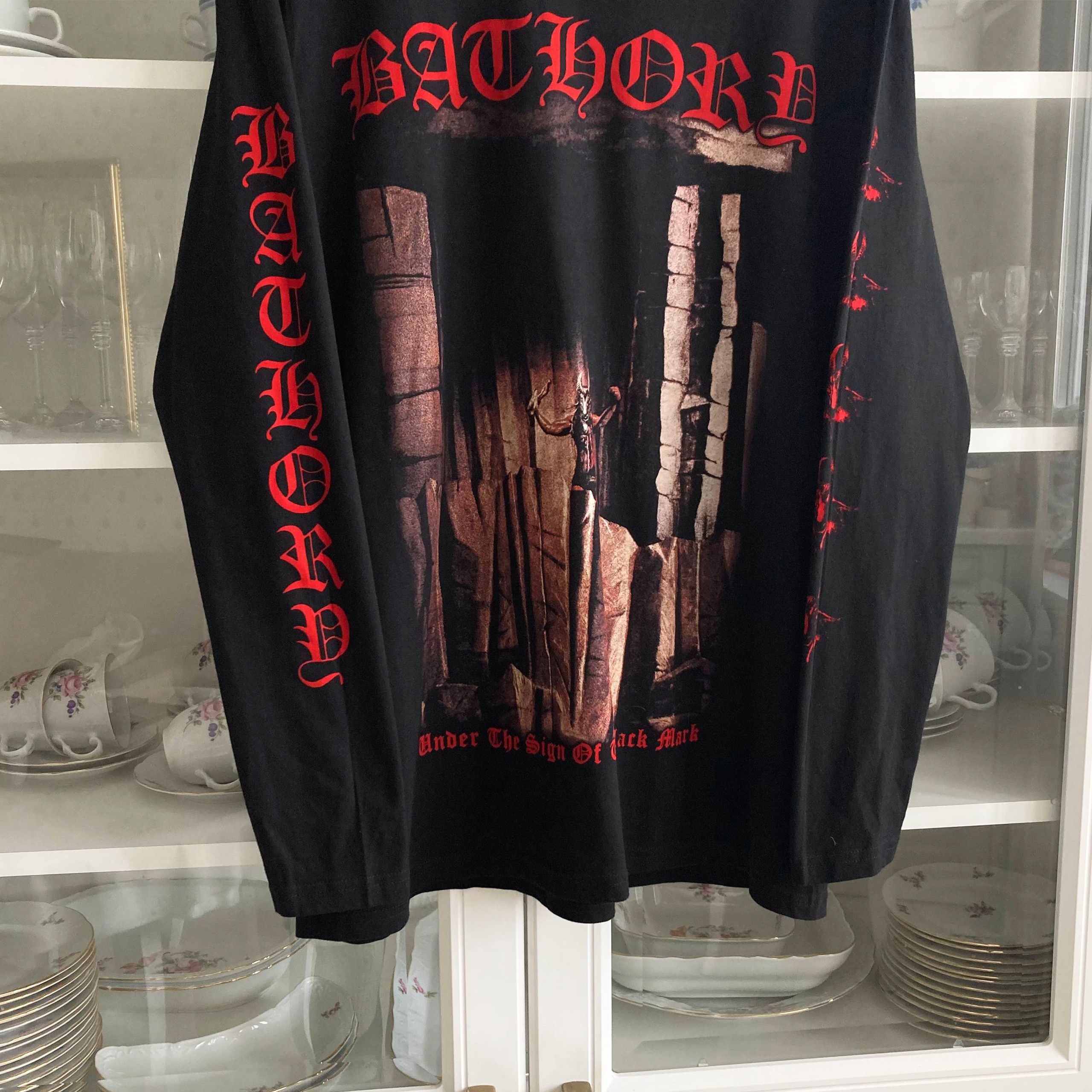 Band Tees Long Sleeve Bathory - (black metal, mayhem , venom , burzum) Size US L / EU 52-54 / 3 - 3 Thumbnail
