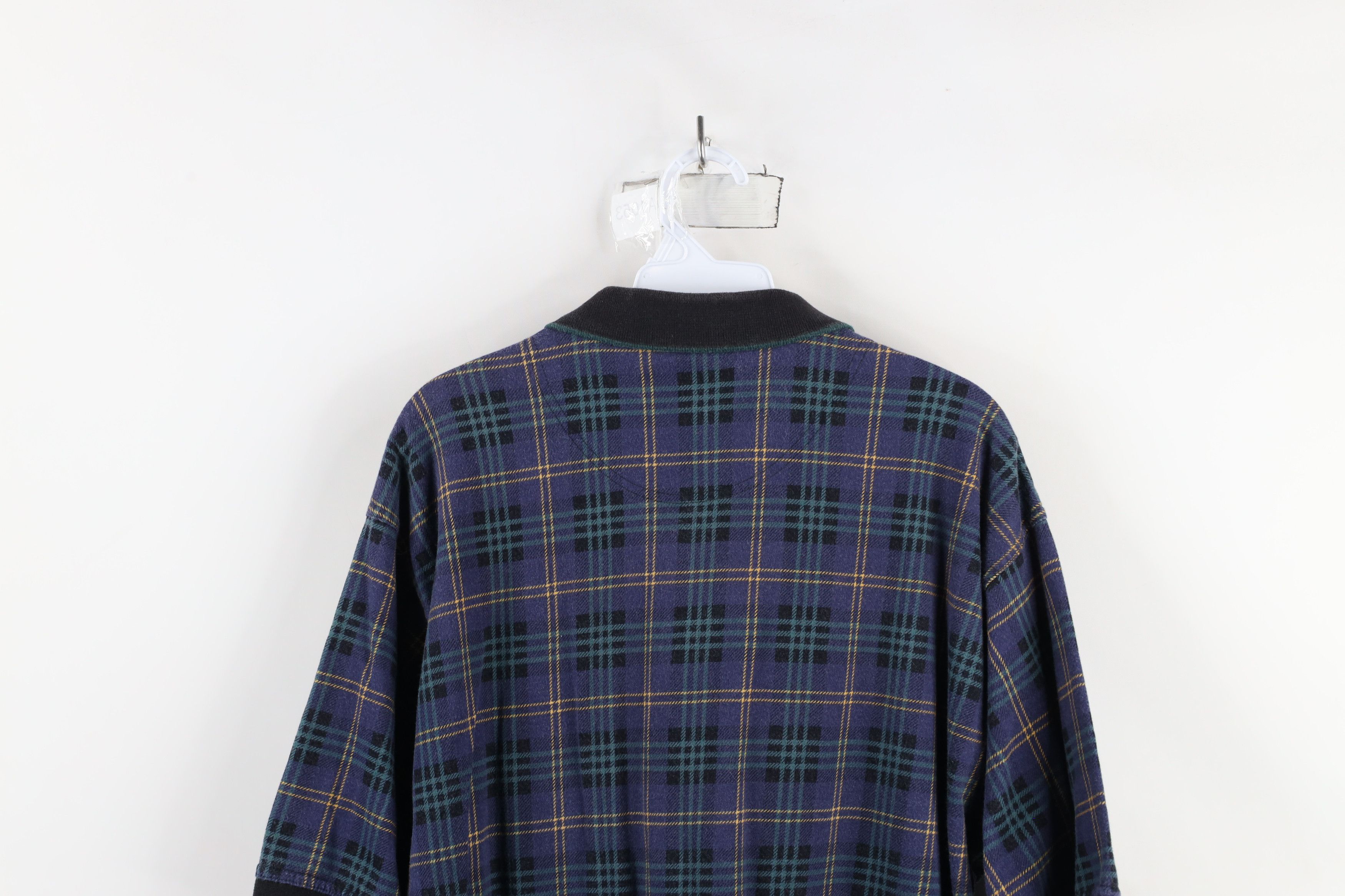 Vintage Vintage 90s Streetwear Checkered Knit Collared Polo Shirt Size US L / EU 52-54 / 3 - 8 Thumbnail