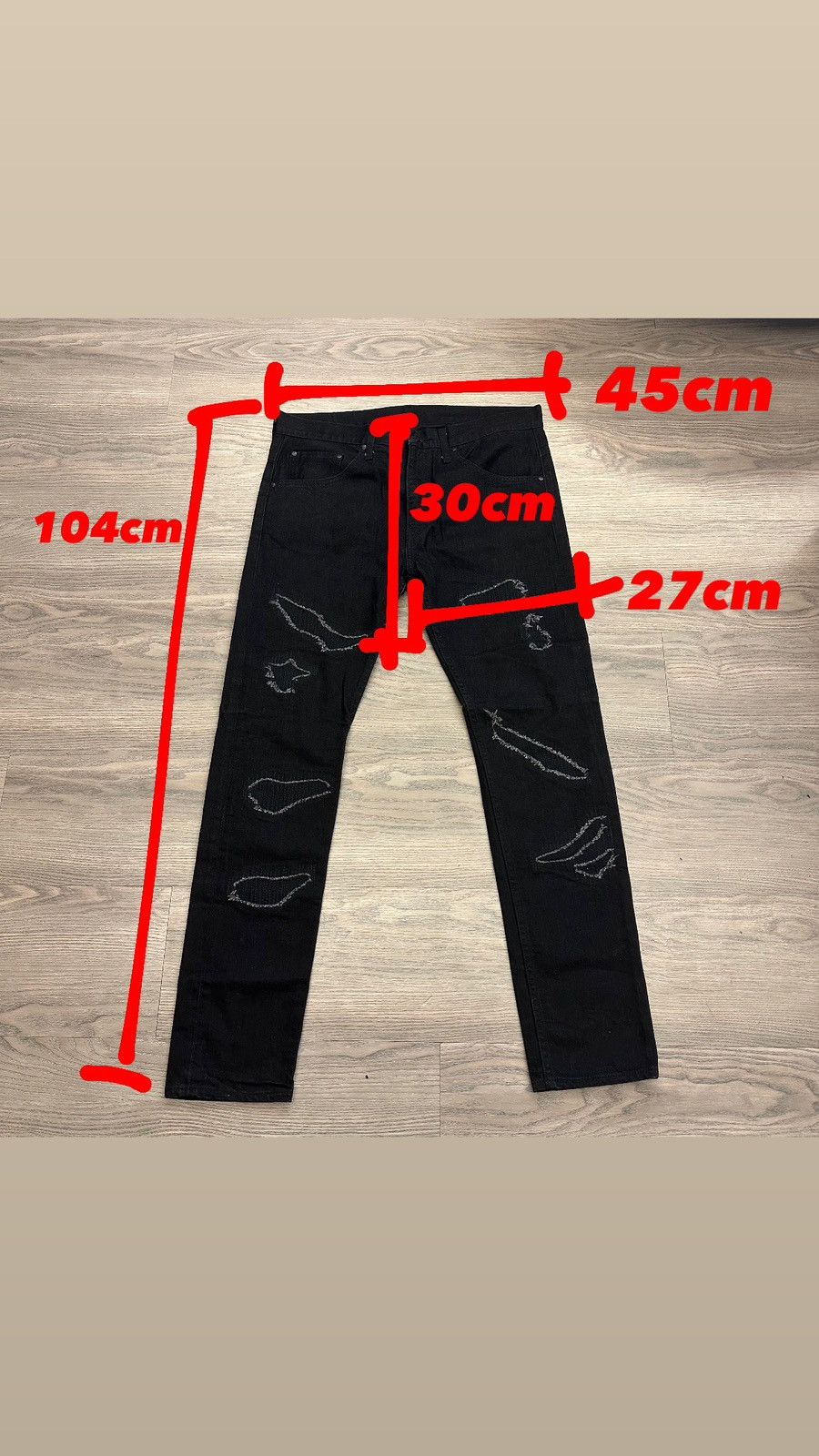 Bape Bape Black Damaged Denim Jeans Ape Milo Nigo Ye Pharrell Size US 34 / EU 50 - 9 Thumbnail