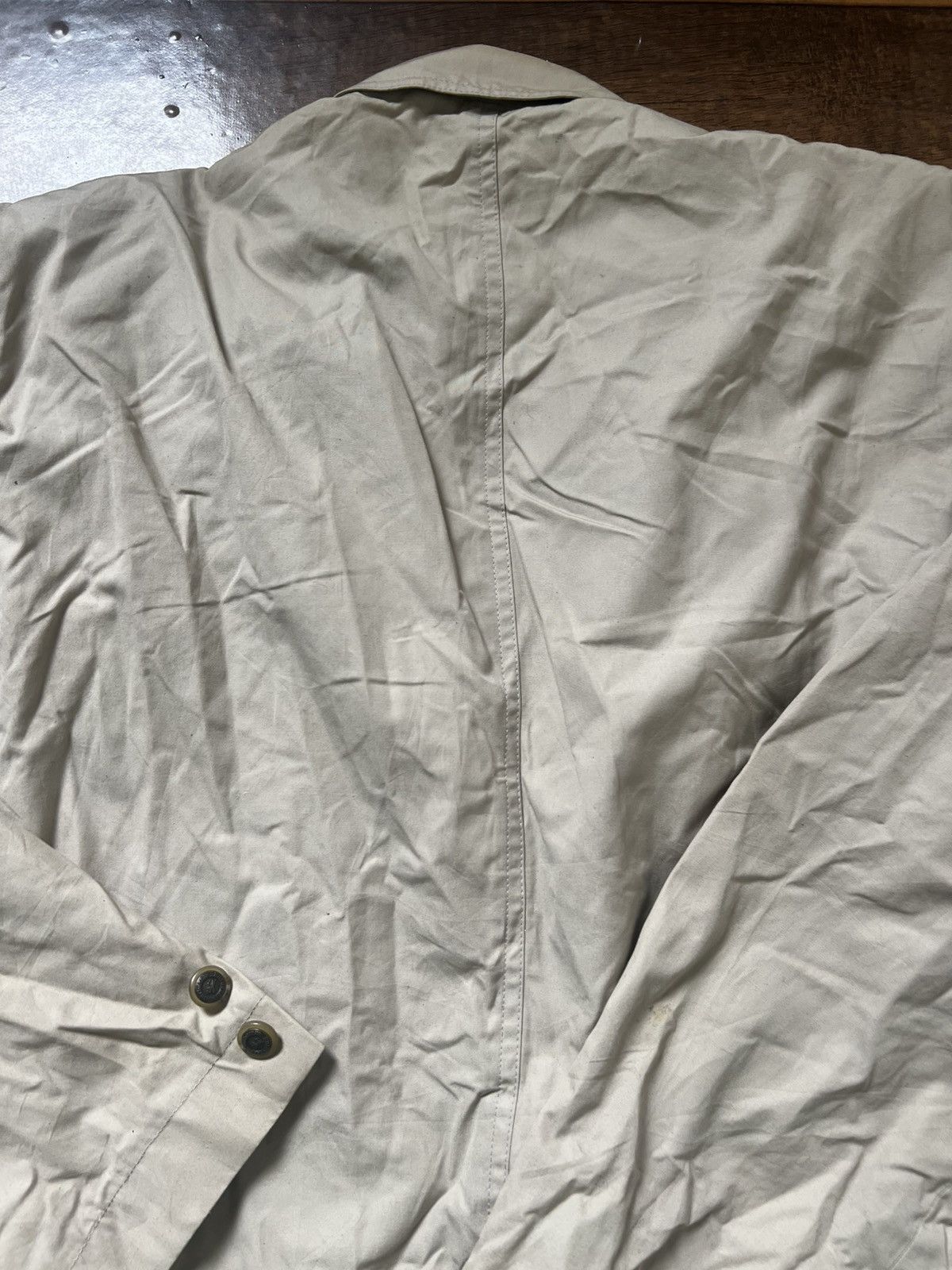 Burberry Vintage Burberry's Cotton Twill Blazer Jacket Beigepit 22.5’ Size US M / EU 48-50 / 2 - 13 Thumbnail