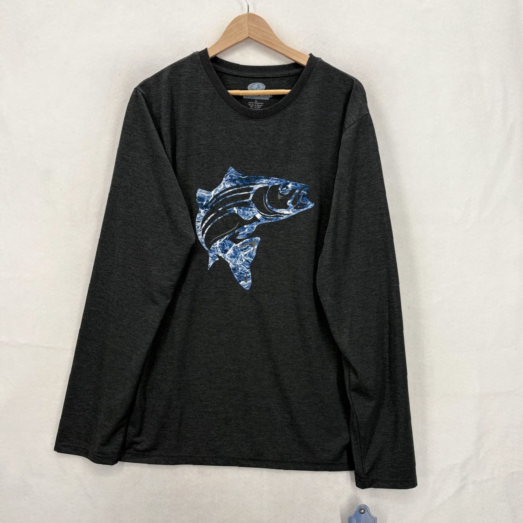 Vintage VINTAGE Mossy Oak Fishing Shirt Mens Large Gray Long Sleeve Graphic Fish Performance NWT Size US L / EU 52-54 / 3 - 2 Thumbnail
