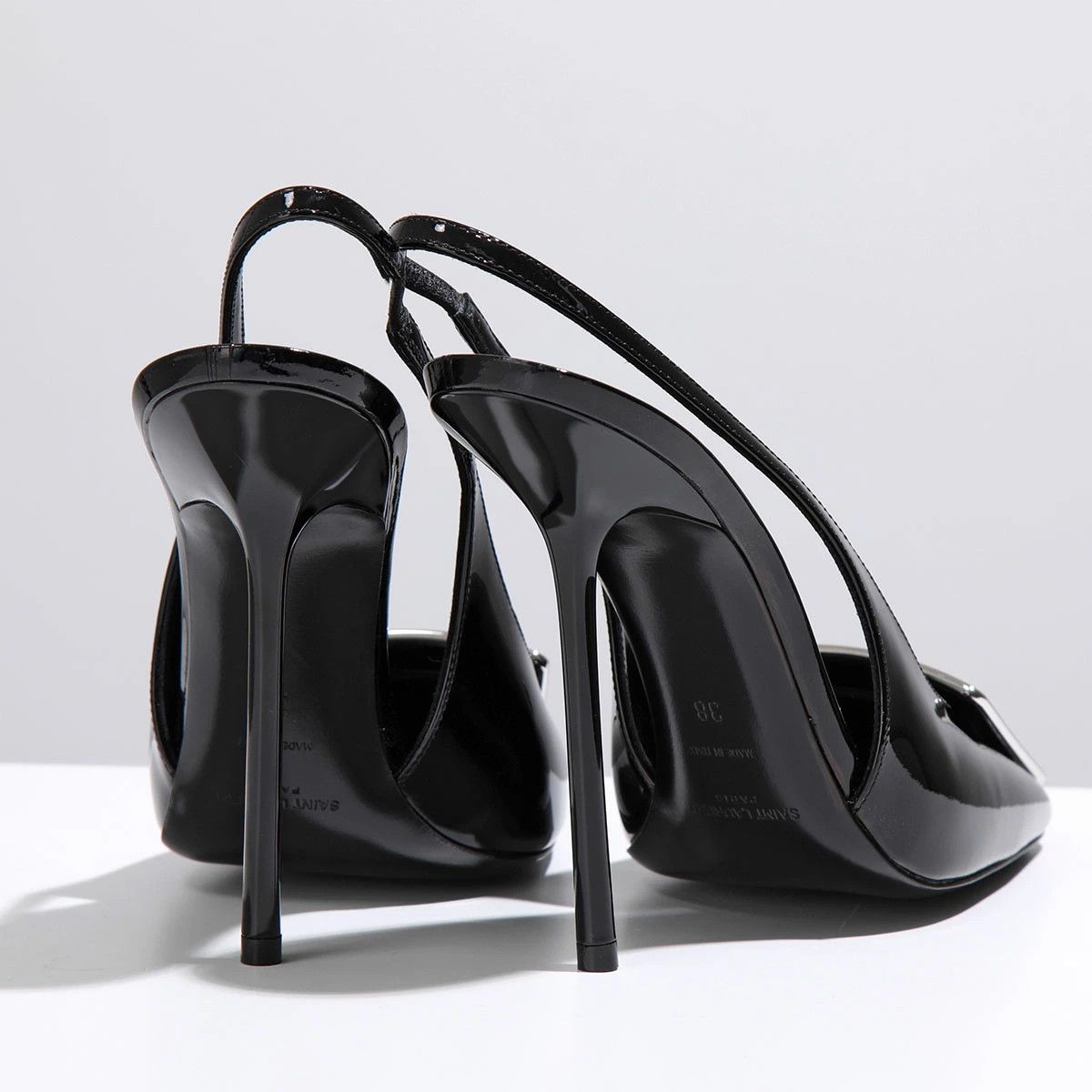 Saint Laurent Paris o1bcso1str1124 Maxine Slingback Pumps in Black Size US 6.5 / IT 36.5 - 3 Thumbnail