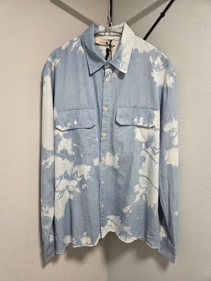 Laneus Laneus skyblue sprayed effect shrit Size US S / EU 44-46 / 1 - 1 Thumbnail