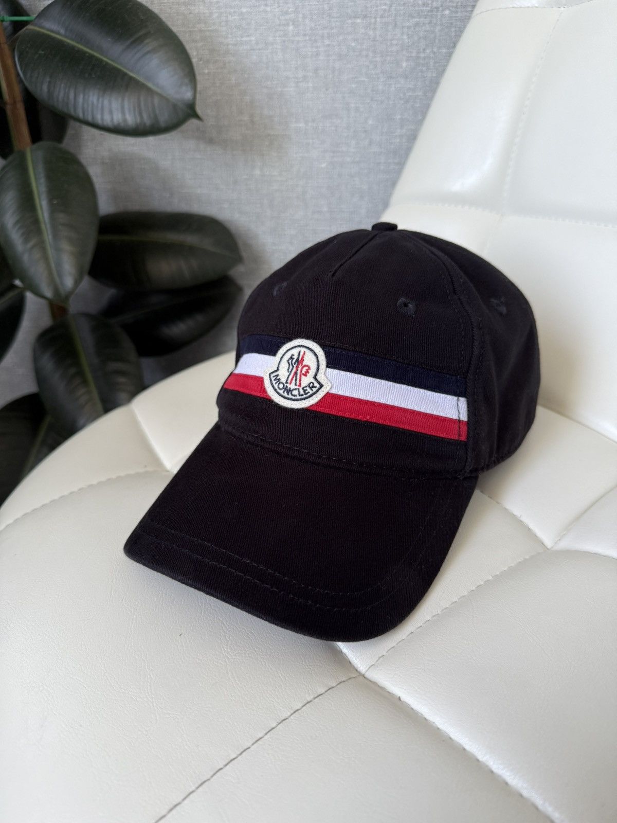 Moncler Moncler Berretto Baseball Cap Hat Tricolor Stripe Adjustable Size ONE SIZE - 3 Thumbnail