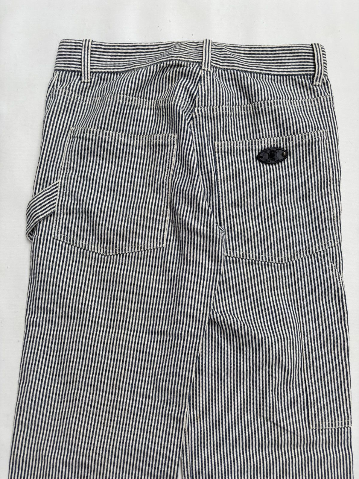 Celine 2000s Hickory Carpenter Flared Pants Size US 27 - 3 Thumbnail