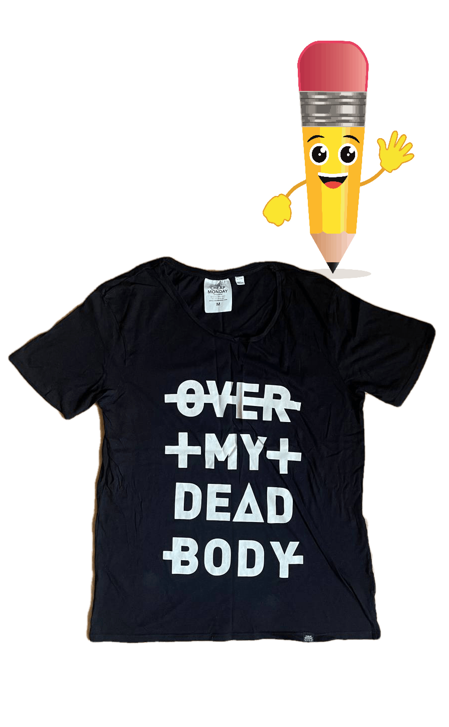Cheap Monday × Vintage Cheap Monday “ over my dead body” tee shirt Size US M / EU 48-50 / 2 - 1 Thumbnail