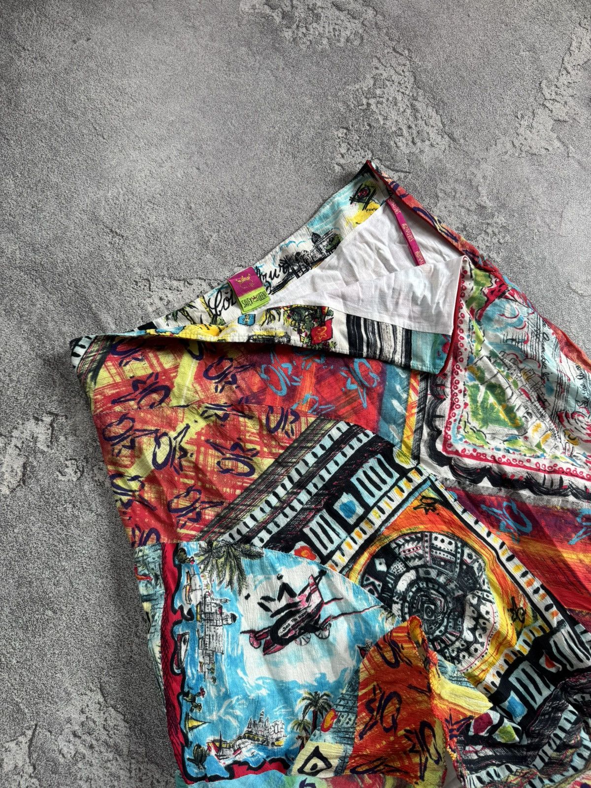 Designer Save the Queen M all printed skirt jean Paul Gaultier style Size 26" / US 2 / IT 38 - 2 Thumbnail