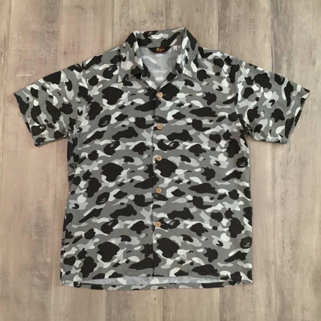 Bape 🔥Vintage🔥 BAPE CAMO Aloha Shirt a bathing ape NIGO Size US S / EU 44-46 / 1 - 1 Thumbnail
