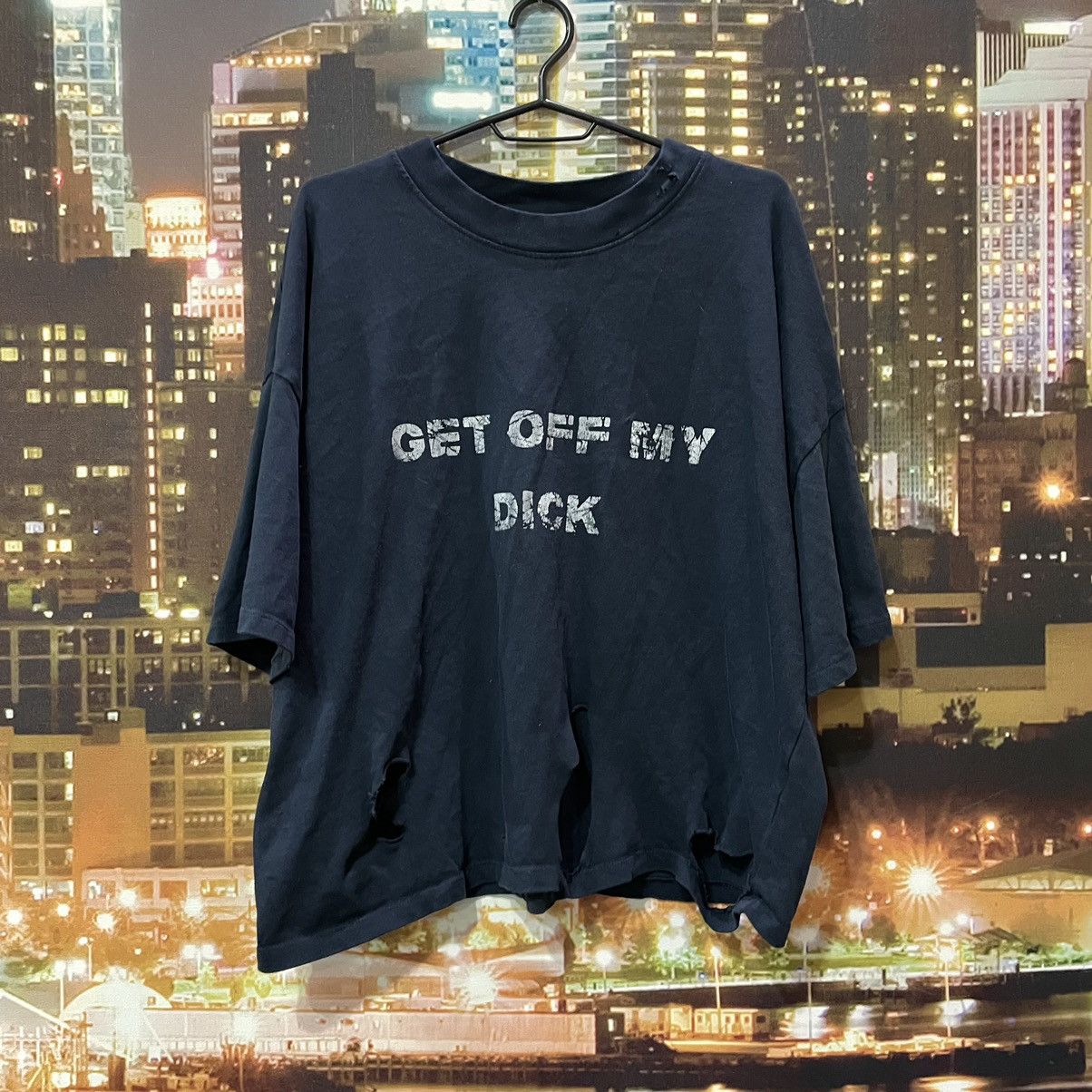 Vintage Vintage 90s Graphic Tee Thrashed Sun Faded Humor Streetwear Size US M / EU 48-50 / 2 - 1 Thumbnail
