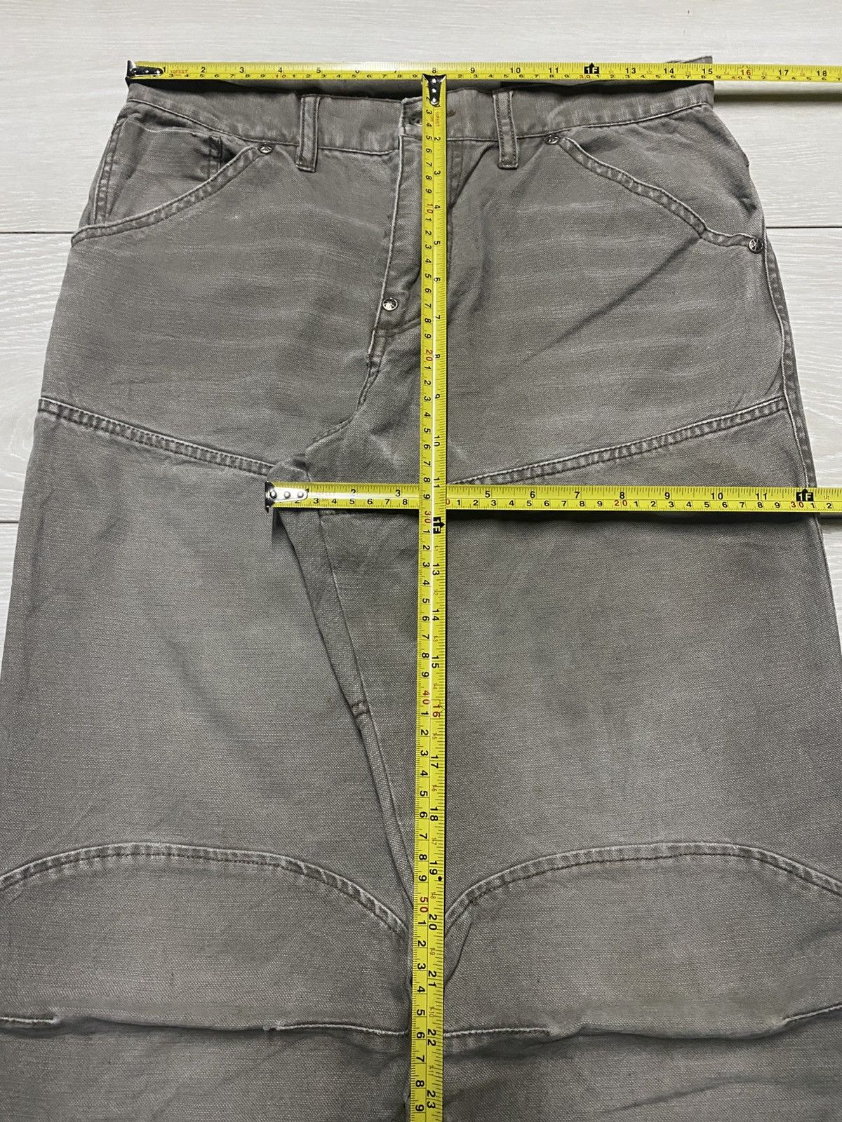 Japanese Brand Vintage Kiss Mark Japan Double Knee Loose Baggy Jeans Size US 30 / EU 46 - 16 Thumbnail