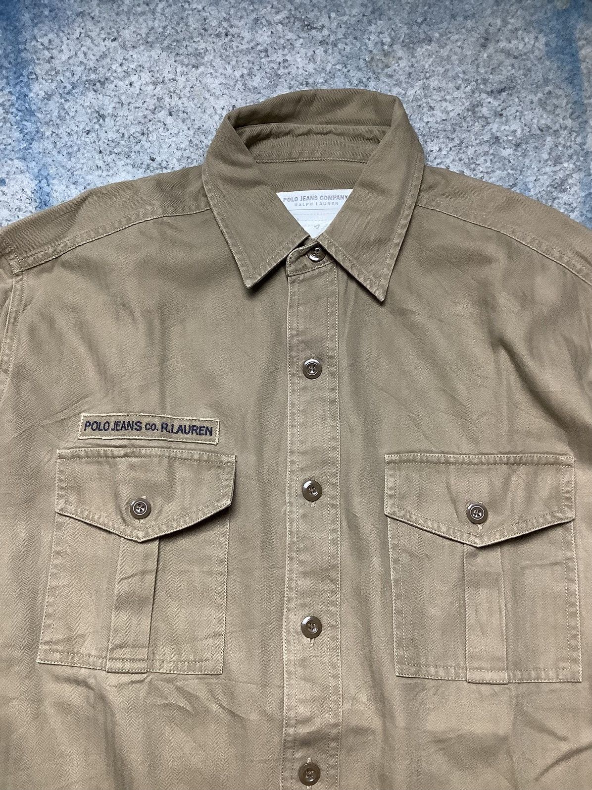 Polo Ralph Lauren × Ralph Lauren × Vintage Vintage Polo Ralph Lauren Military Style Shirt Size US S / EU 44-46 / 1 - 2 Thumbnail