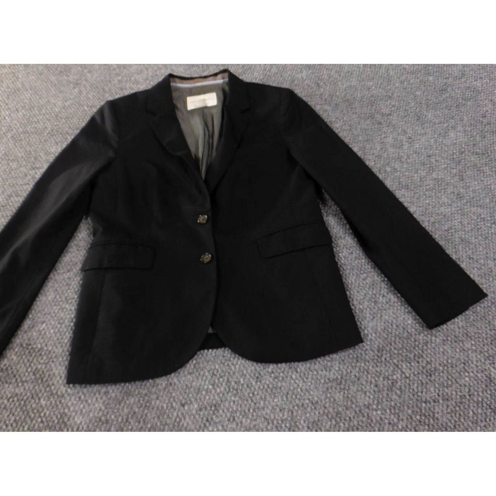 Banana Republic banana republic blazer Women Petite 10P Gray Wool Two-Button Notch Lapel Blazer Modern Tuxedo Lightweight Stretch Size L / US 10 / IT 46 - 3 Thumbnail