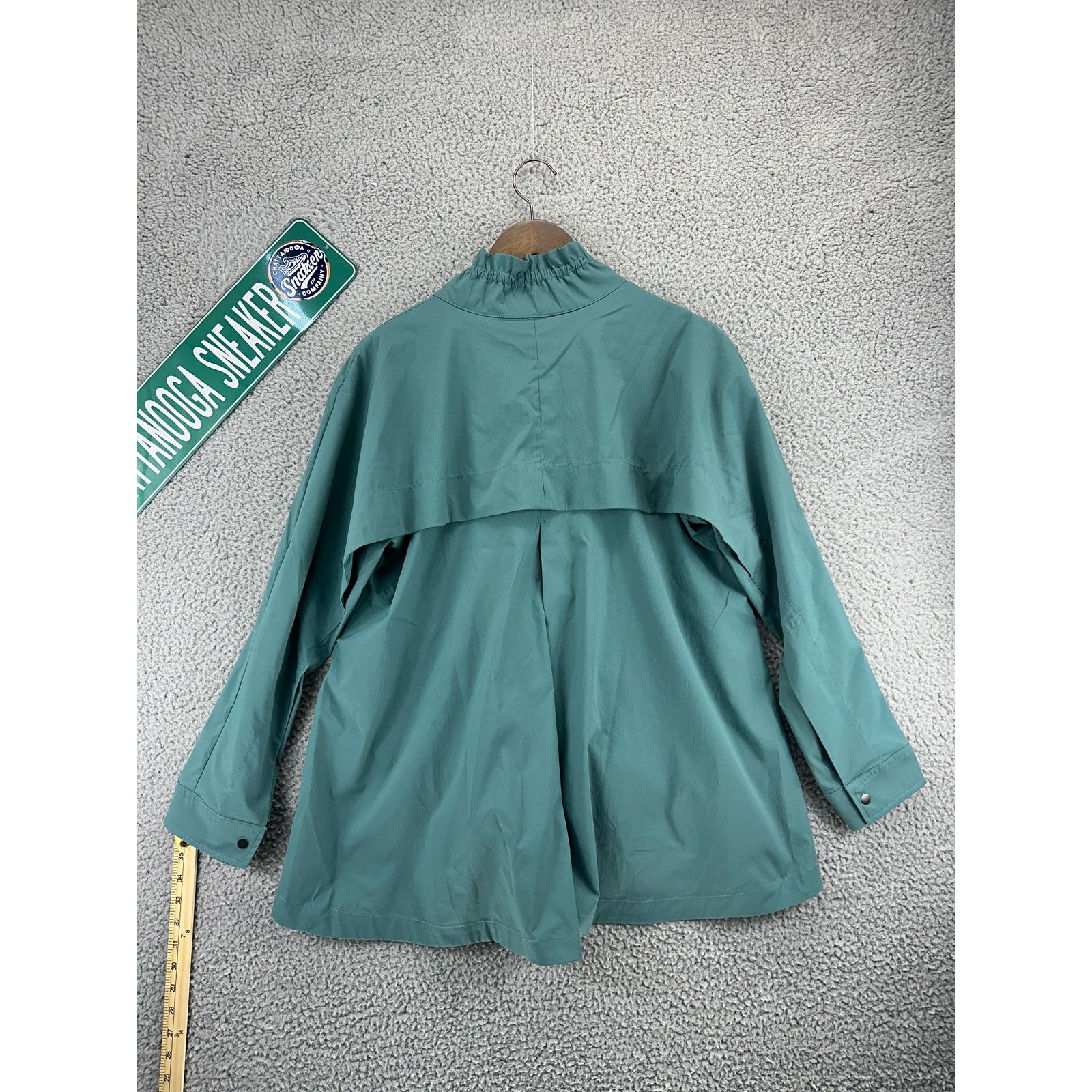 Athleta Athleta Rain Pullover Jacket Womens S Teal Poplin Top Small Size S / US 4 / IT 40 - 6 Thumbnail