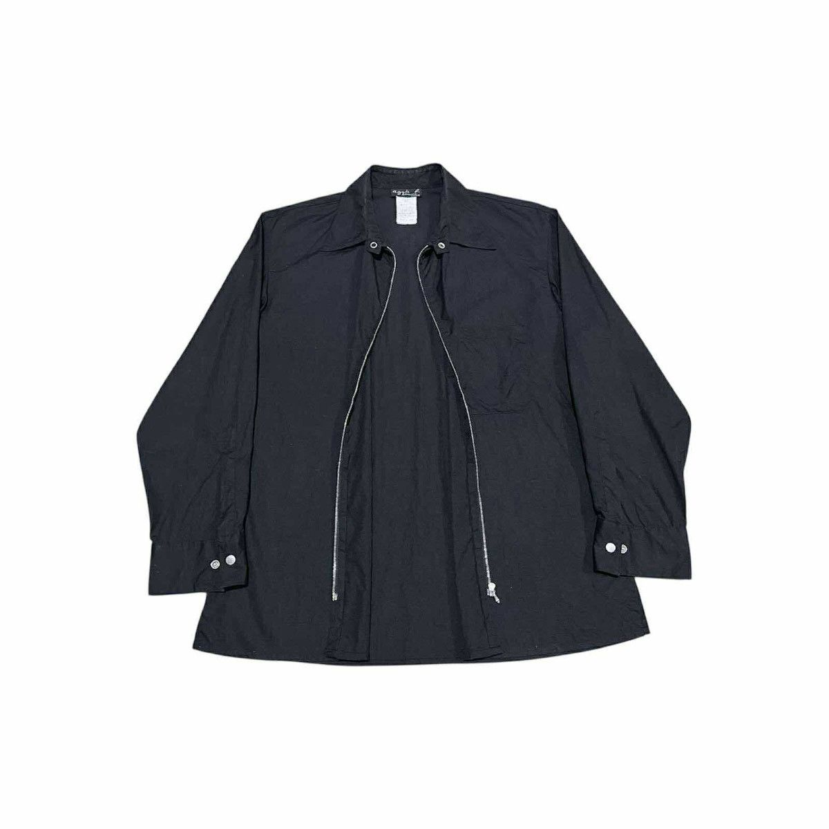 agnes b. 🔥Vintage Agnes B Black Zip Up Shirt Gothic Size US L / EU 52-54 / 3 - 1 Thumbnail