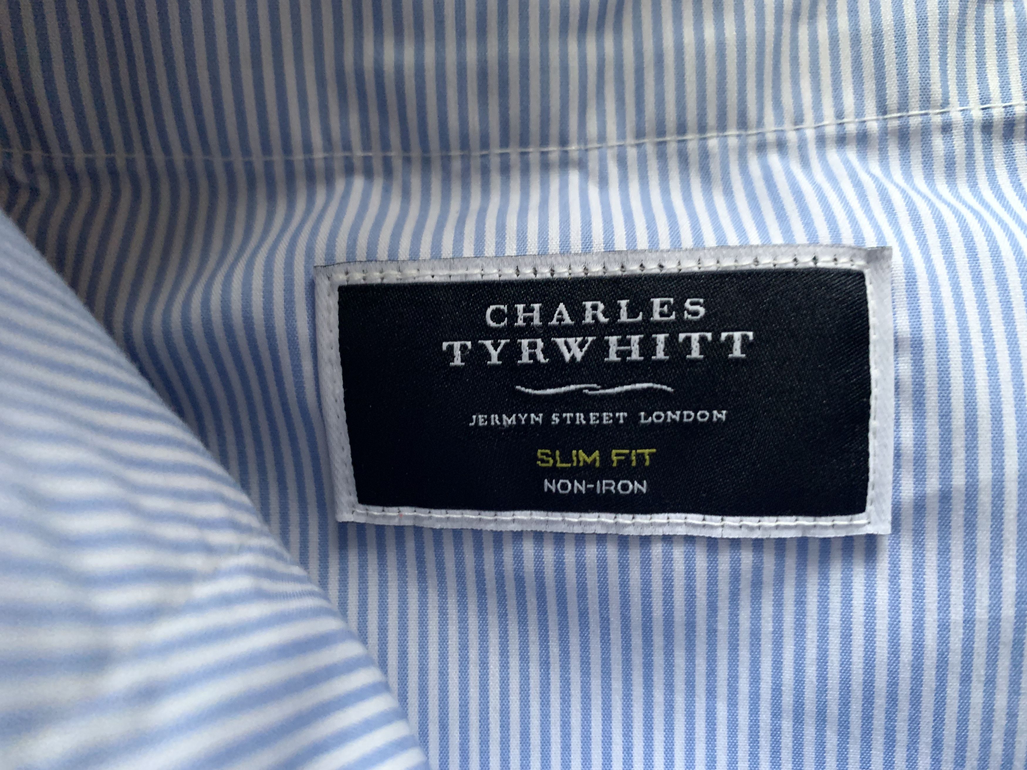 Charles Tyrwhitt × Designer Charles Tyrwhitt Slim Fit Non Iron Trousers Chino Pants Size US 34 / EU 50 - 7 Thumbnail