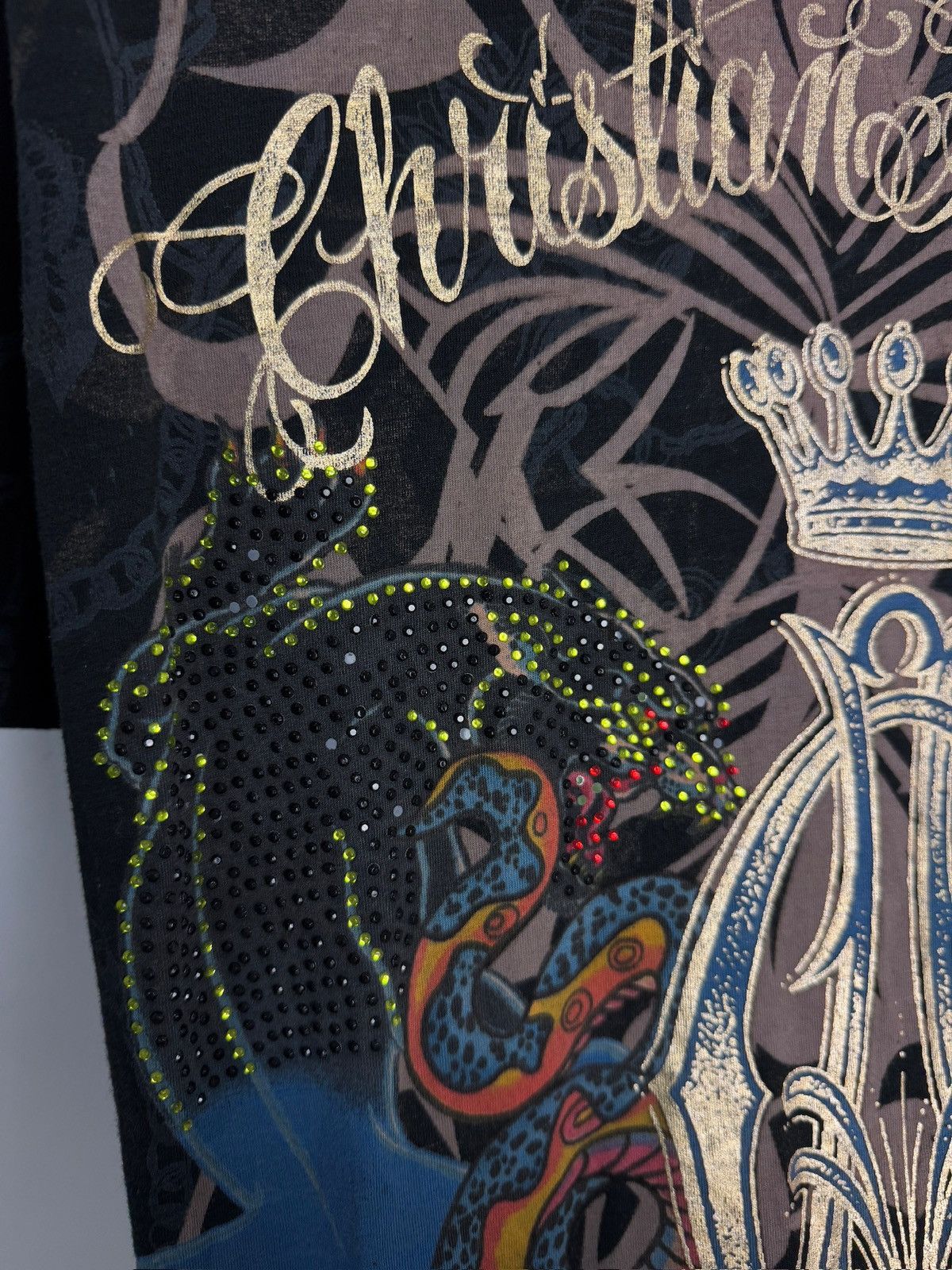 Christian Audigier × Ed Hardy Christian Audigier T-Shirt like Ed Hard Size US XL / EU 56 / 4 - 4 Thumbnail