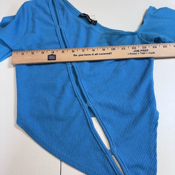 PrettyLittleThing Pretty Little Thing Blue One Shoulder Long Sleeve Top S 4 Size S / US 4 / IT 40 - 10 Thumbnail