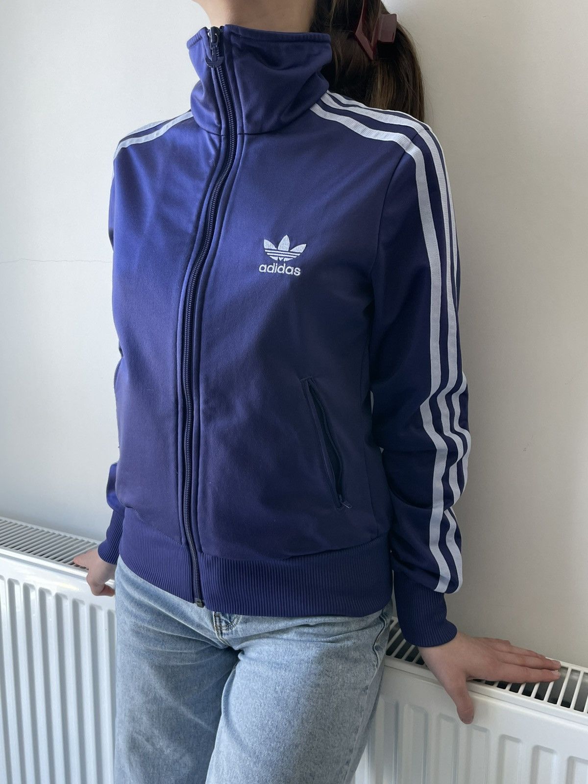 Adidas Vintage 00’s Adidas Firebird Y2K Big Logo Track Jacket RARE Size S / US 4 / IT 40 - 3 Thumbnail