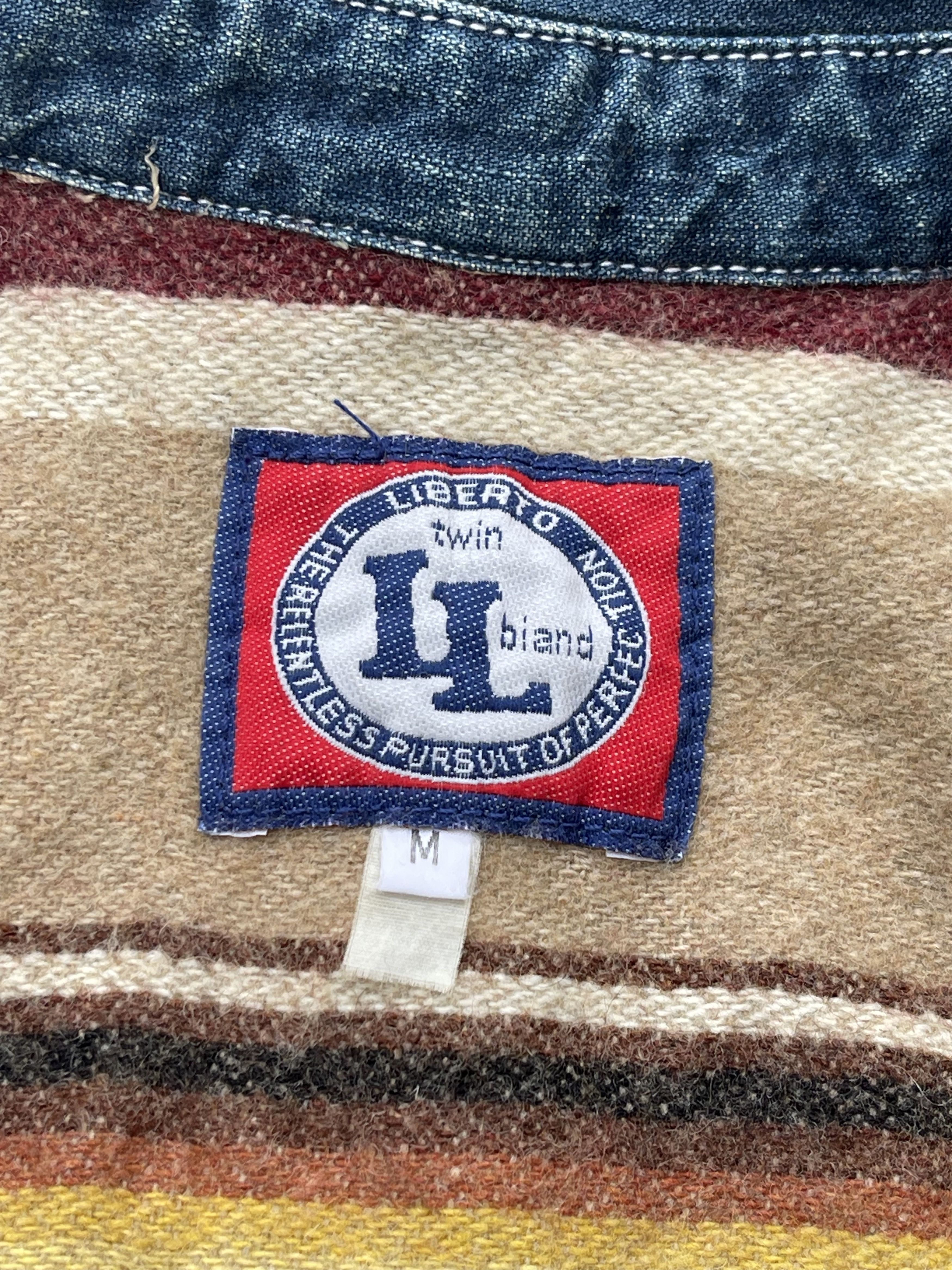 Vintage 🔥Vintage Liberto Italy Blanket Lined Denim Chore Jacket Size US M / EU 48-50 / 2 - 9 Thumbnail