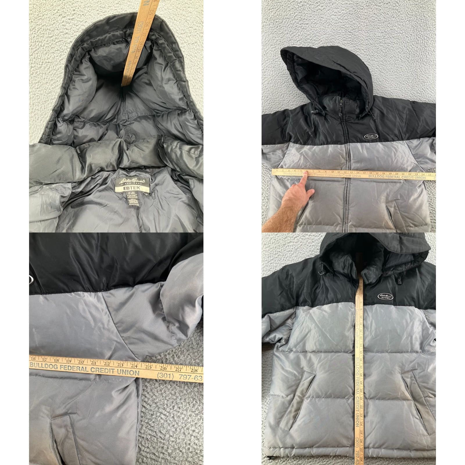 Eddie Bauer Eddie Bauer EBTek Puffer Jacket Mens Medium Gray Goose Down Heavyweight Jacket Size US M / EU 48-50 / 2 - 9 Thumbnail