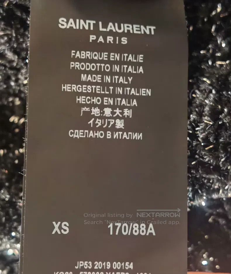 Saint Laurent Paris Saint Laurent Paris Black Silver Starry Sweater Cardigan Size US XS / EU 42 / 0 - 3 Thumbnail