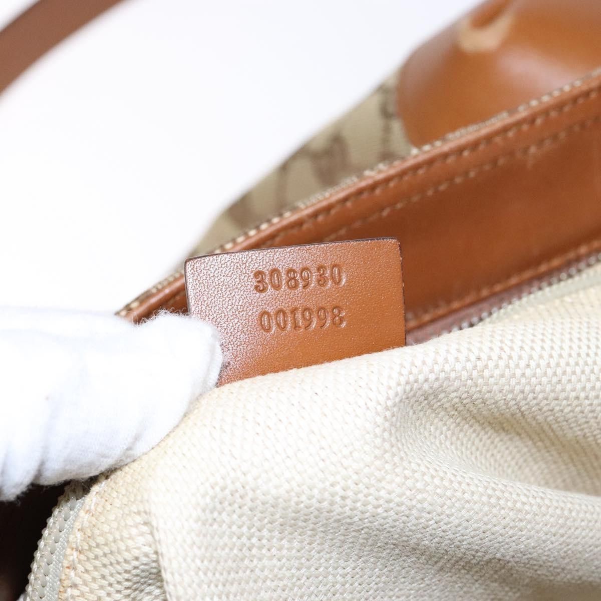 Gucci GUCCI GG Canvas Shoulder Bag Beige Silver Size ONE SIZE - 21 Thumbnail