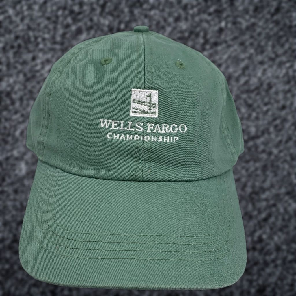 Vintage Ahead Extreme Wells Fargo Championship Hat Cap Strap Back Mens One Size Green Adjustable Twill Solid Baseball Cap Outdoors Sports Casual Size ONE SIZE - 1 Thumbnail