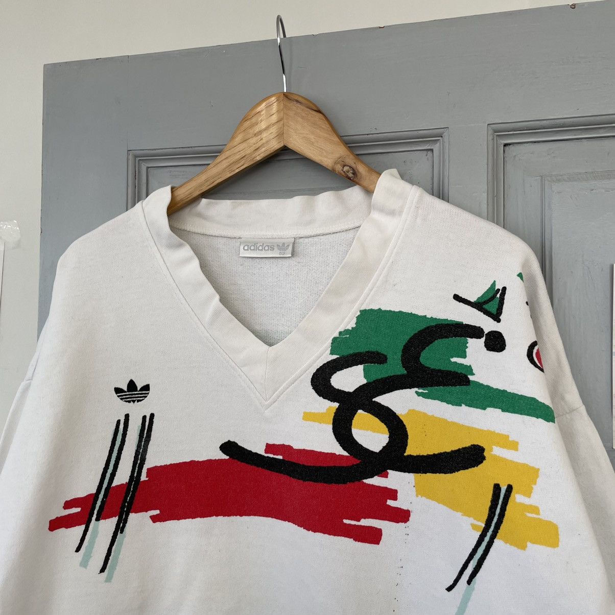 Adidas Vintage 80’s Adidas Stefan Edberg Sweatshirt Size US L / EU 52-54 / 3 - 5 Thumbnail
