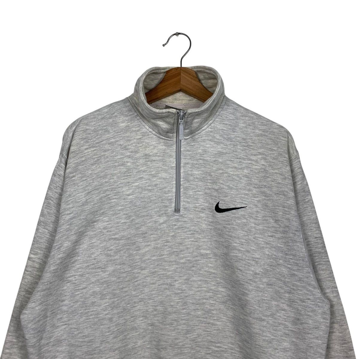 Nike 90s NIKE Small Logo Half Zip Turtleneck Sweatshirt #1689-C75 Size US M / EU 48-50 / 2 - 2 Thumbnail