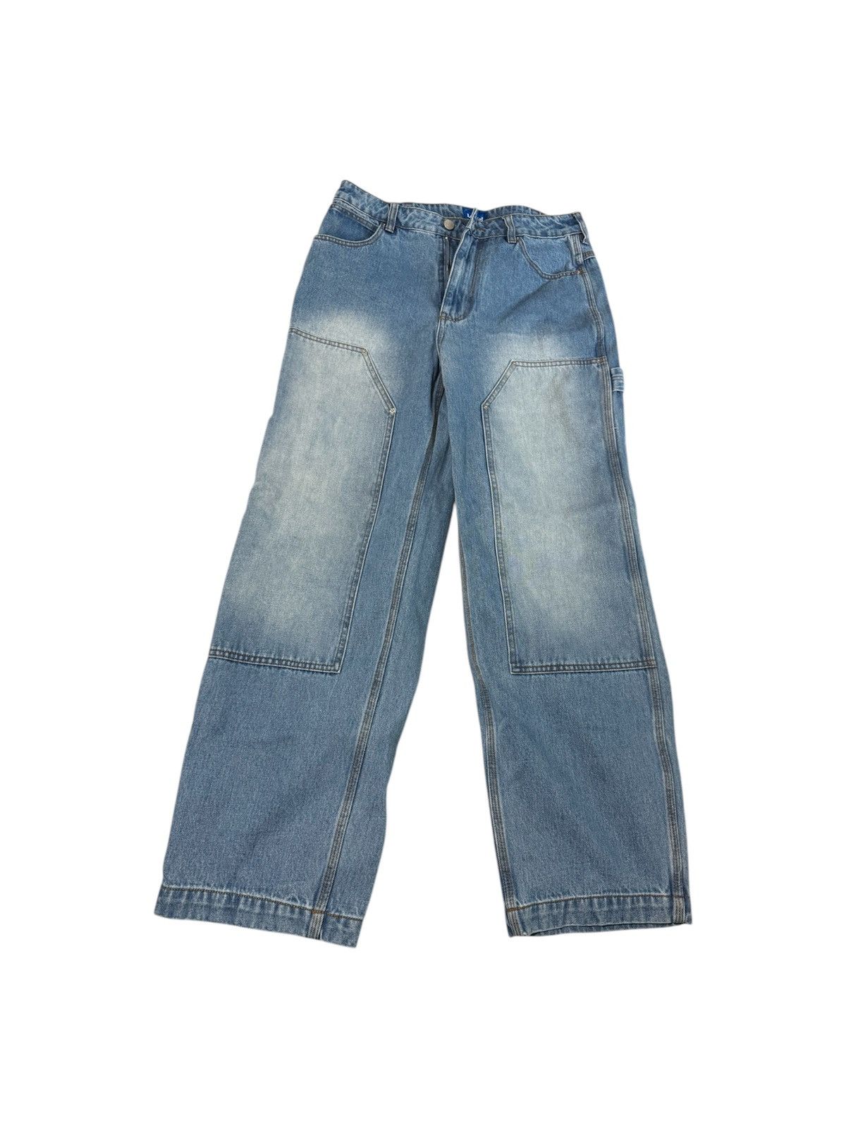 Jean Double Knee Patch Vintage Jeans Size US 32 / EU 48 - 1 Preview