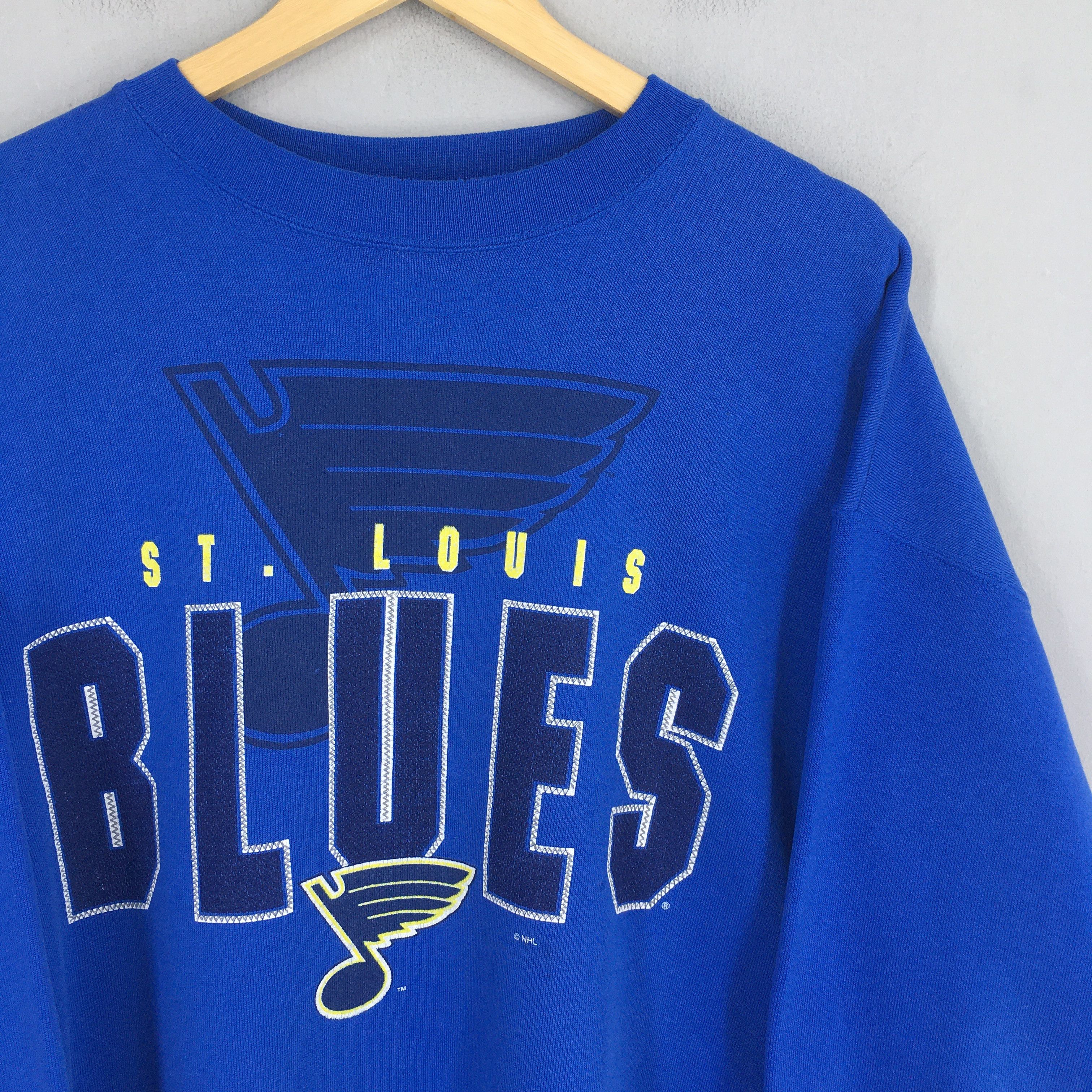 NHL Vintage 90s St. Louis Blues NHL Sweatshirt XLarge Size US XL / EU 56 / 4 - 2 Thumbnail