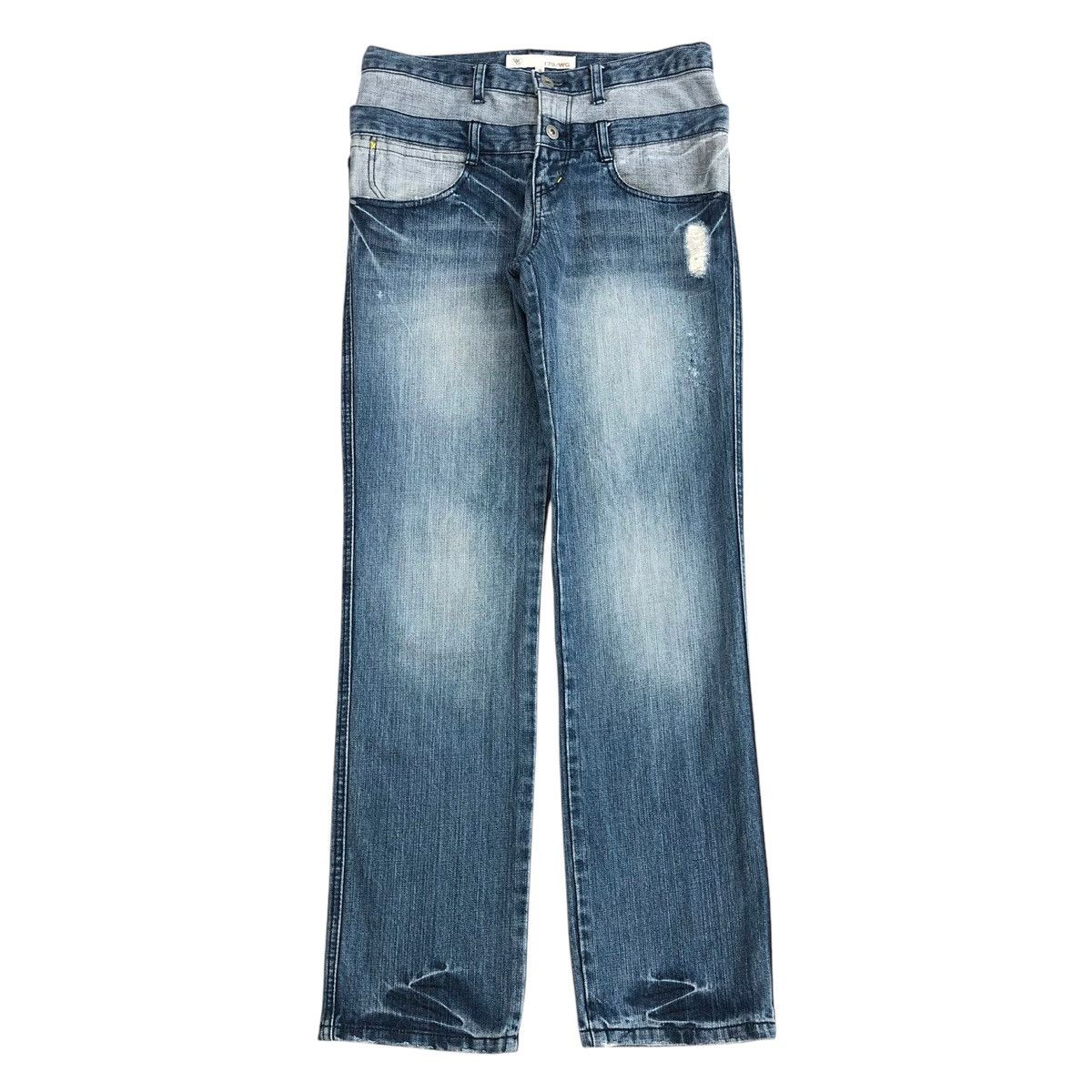 If Six Was Nine × Japanese Brand × PPFM 179/WG Nicole Club Double Waist Blue Wash Jeans Size US 36 / EU 52 - 1 Thumbnail